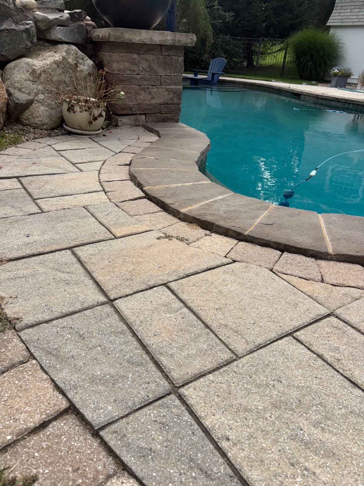 Height difference between pavers and pool coping
