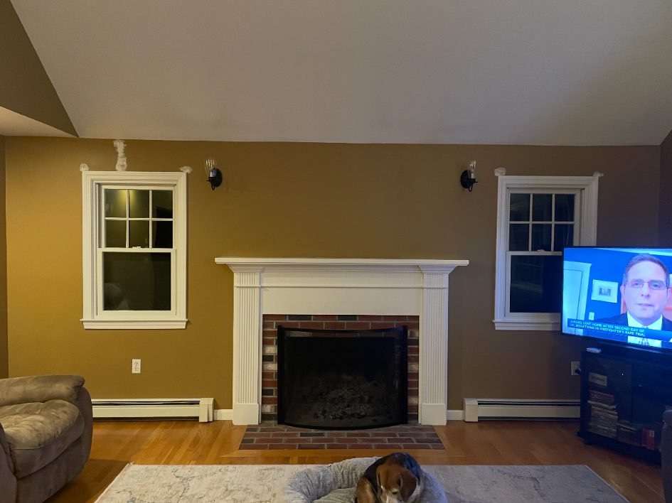 Side of room before project. 