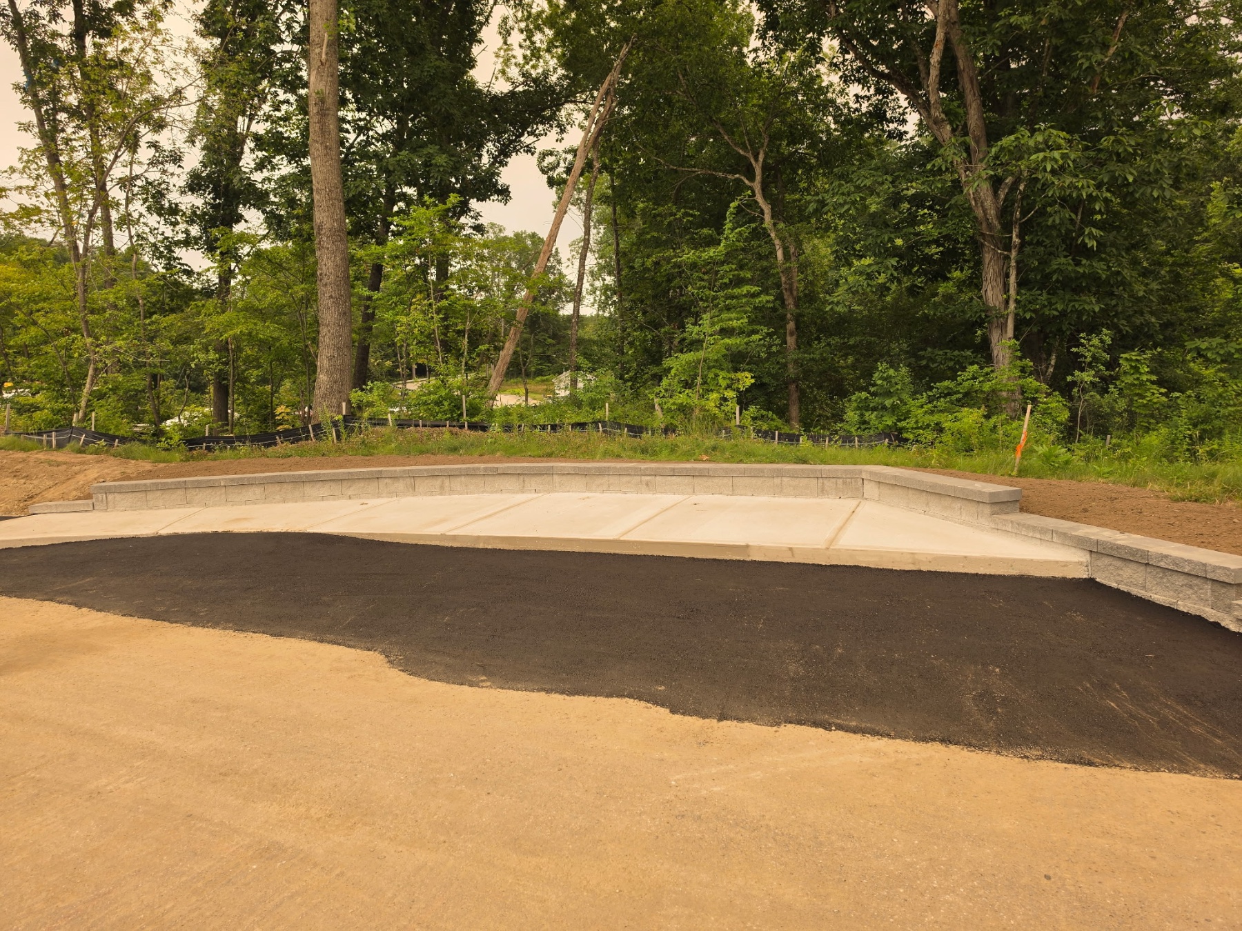 Concrete pad before installation.