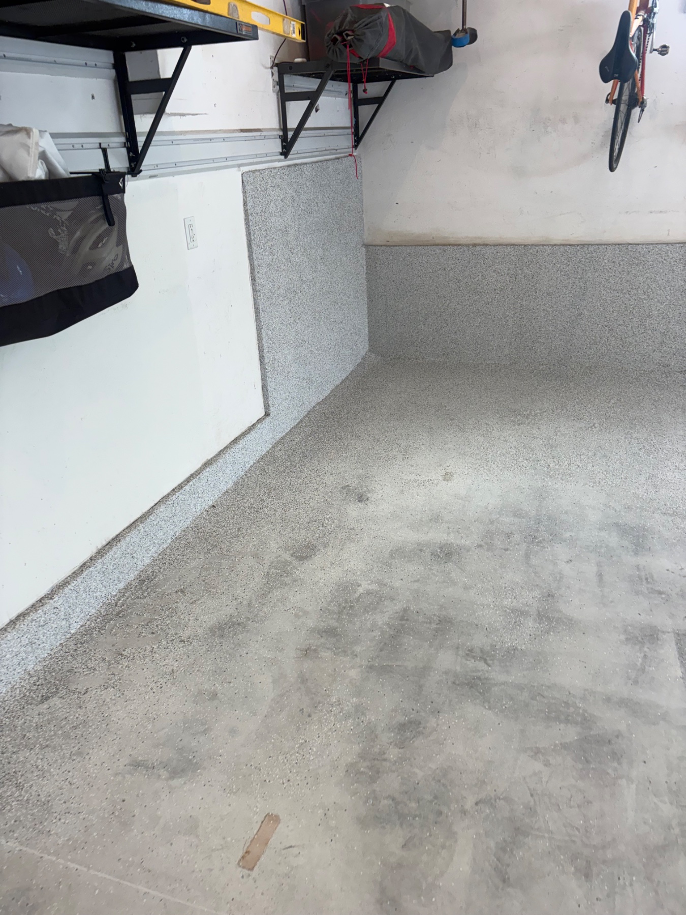 Garage after floor grinding.