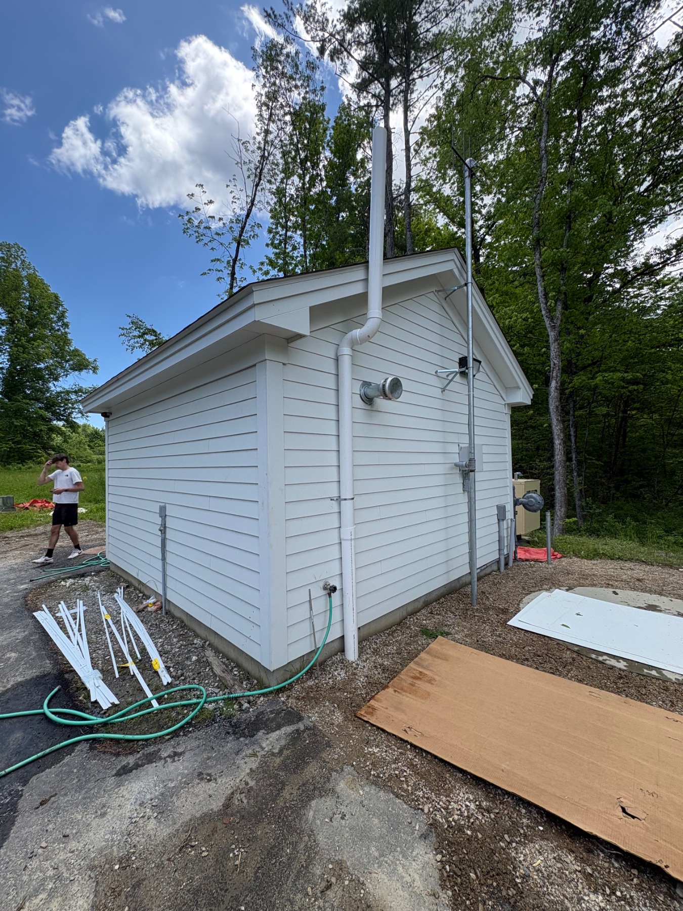 New vent pipe installation. 