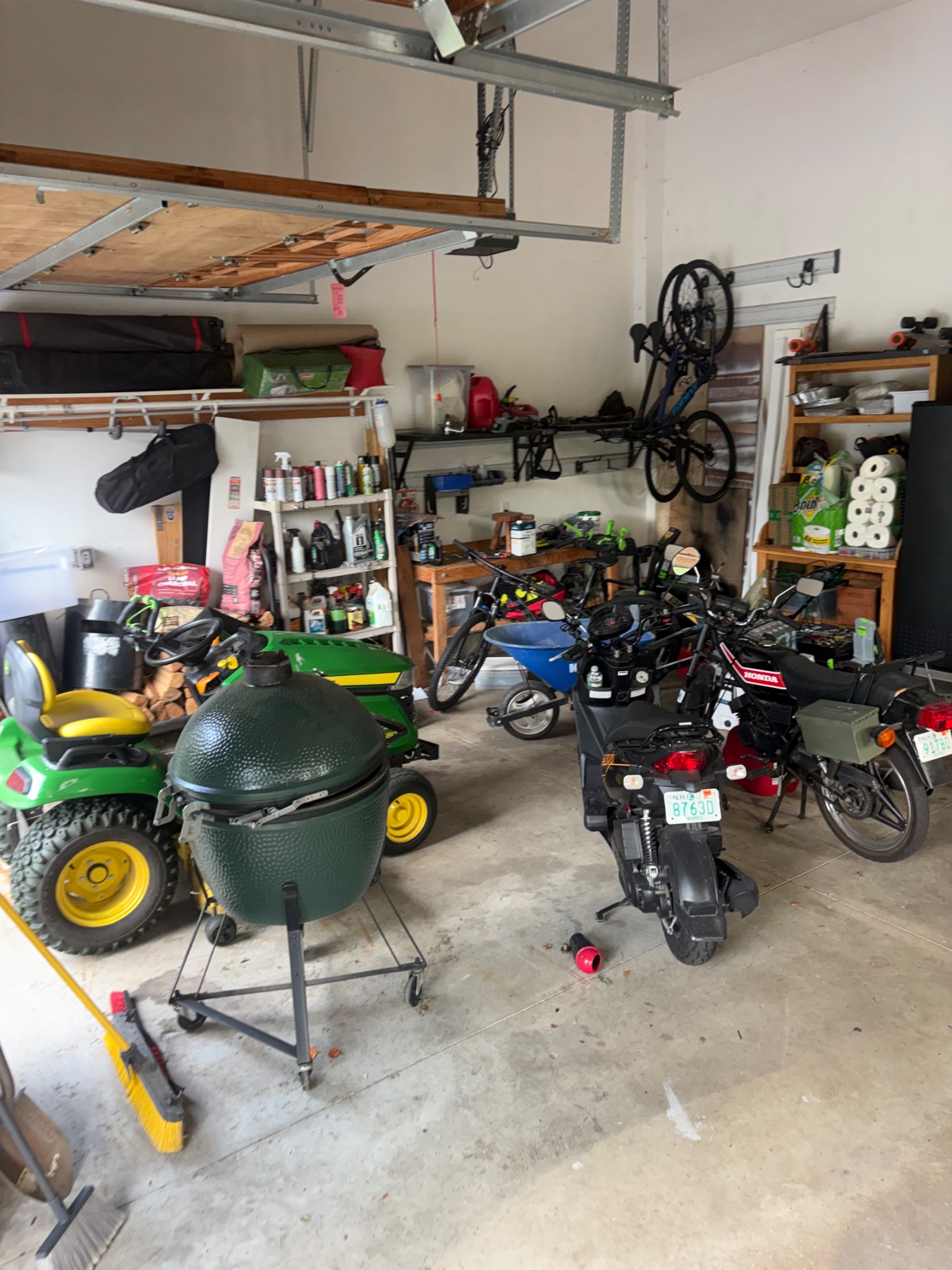 Garage before grind prep and grind.