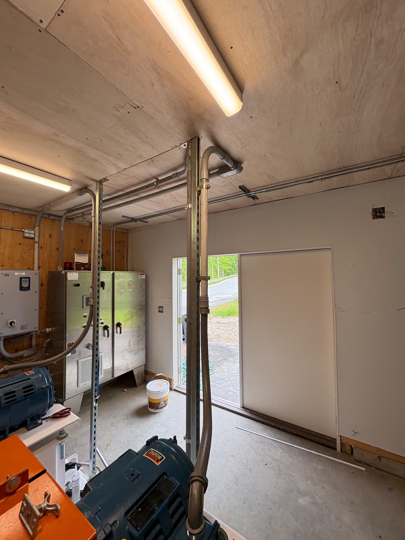 Initial wall layout of panels and trim.