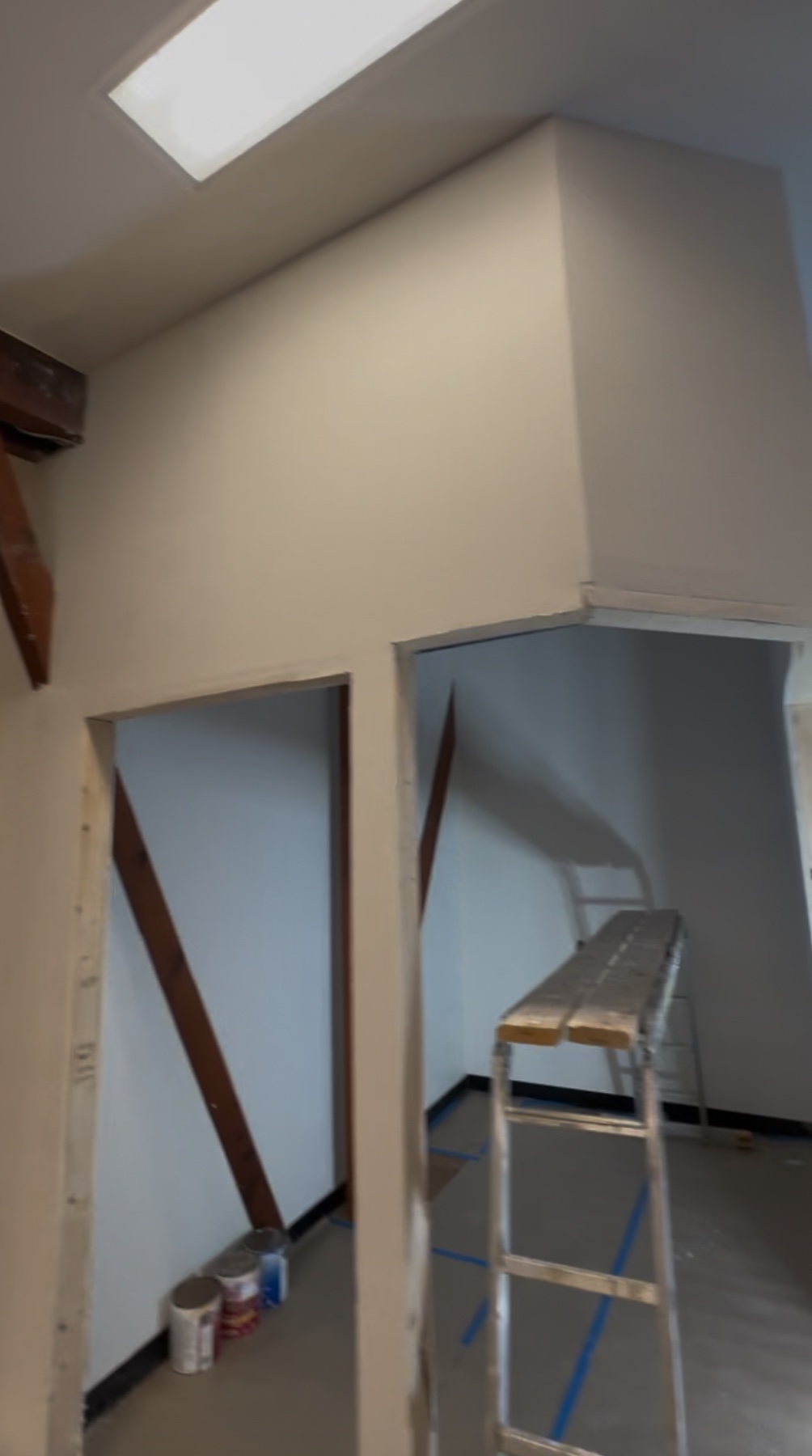 Drywall and initial paint.